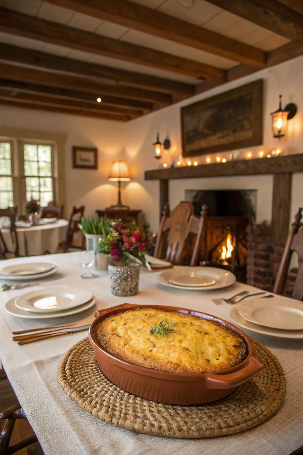 Turkey and cornbread casserole is a celebration of Southern comfort fare.