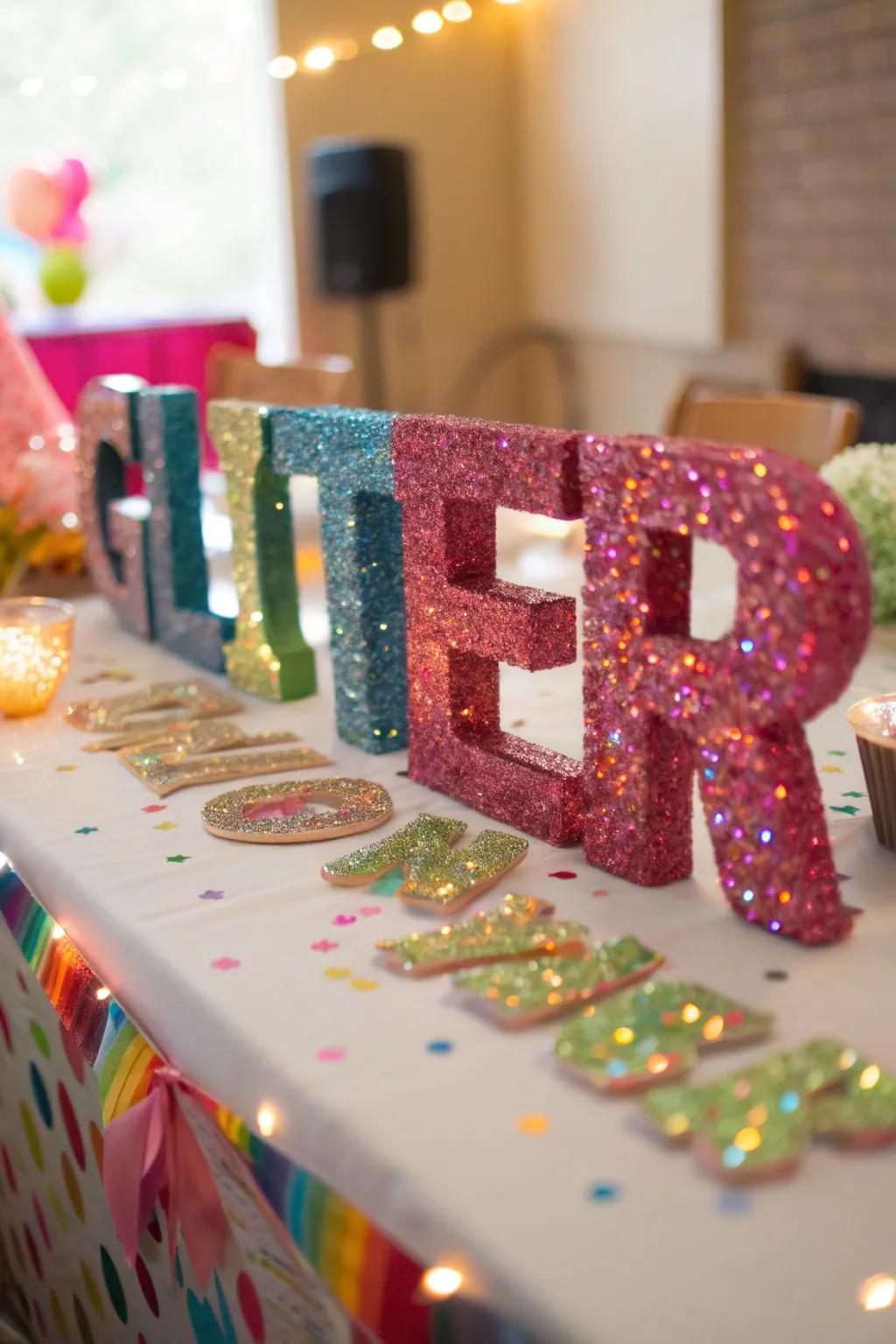 A shimmering character suited for adding sparkle to any space.