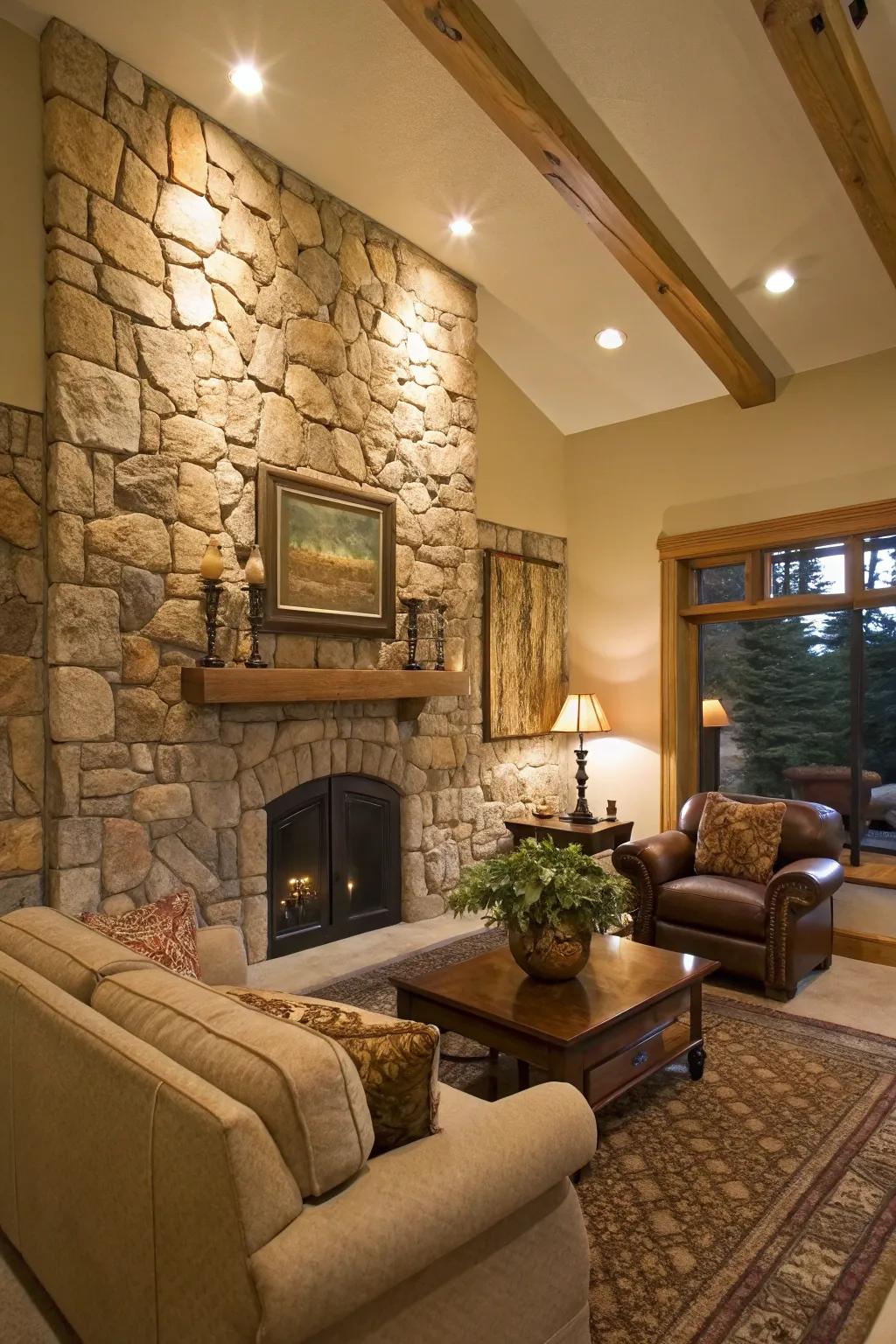 A rugged stone touch with timeless feel.