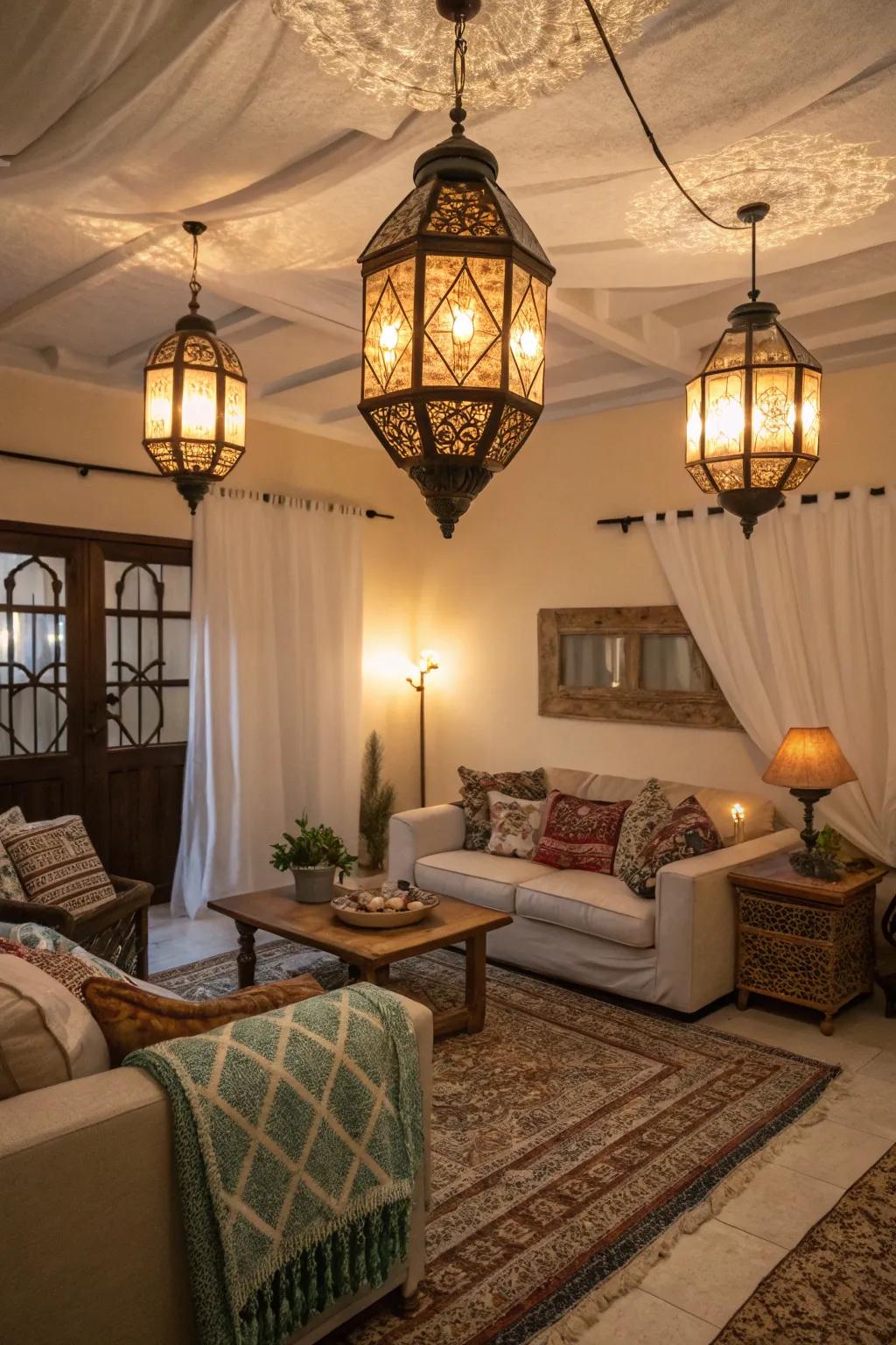 Shade lights provide a warm, nostalgic glow.