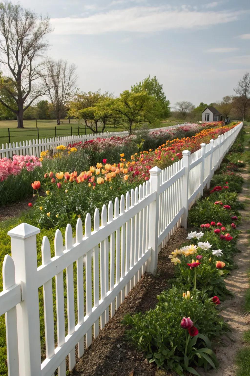 Incorporate timeless attractiveness with a traditional picket fence.