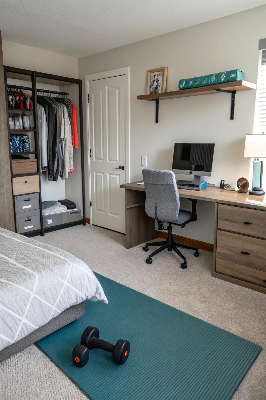 A multi-functional space reinforces a dynamic and balanced lifestyle.