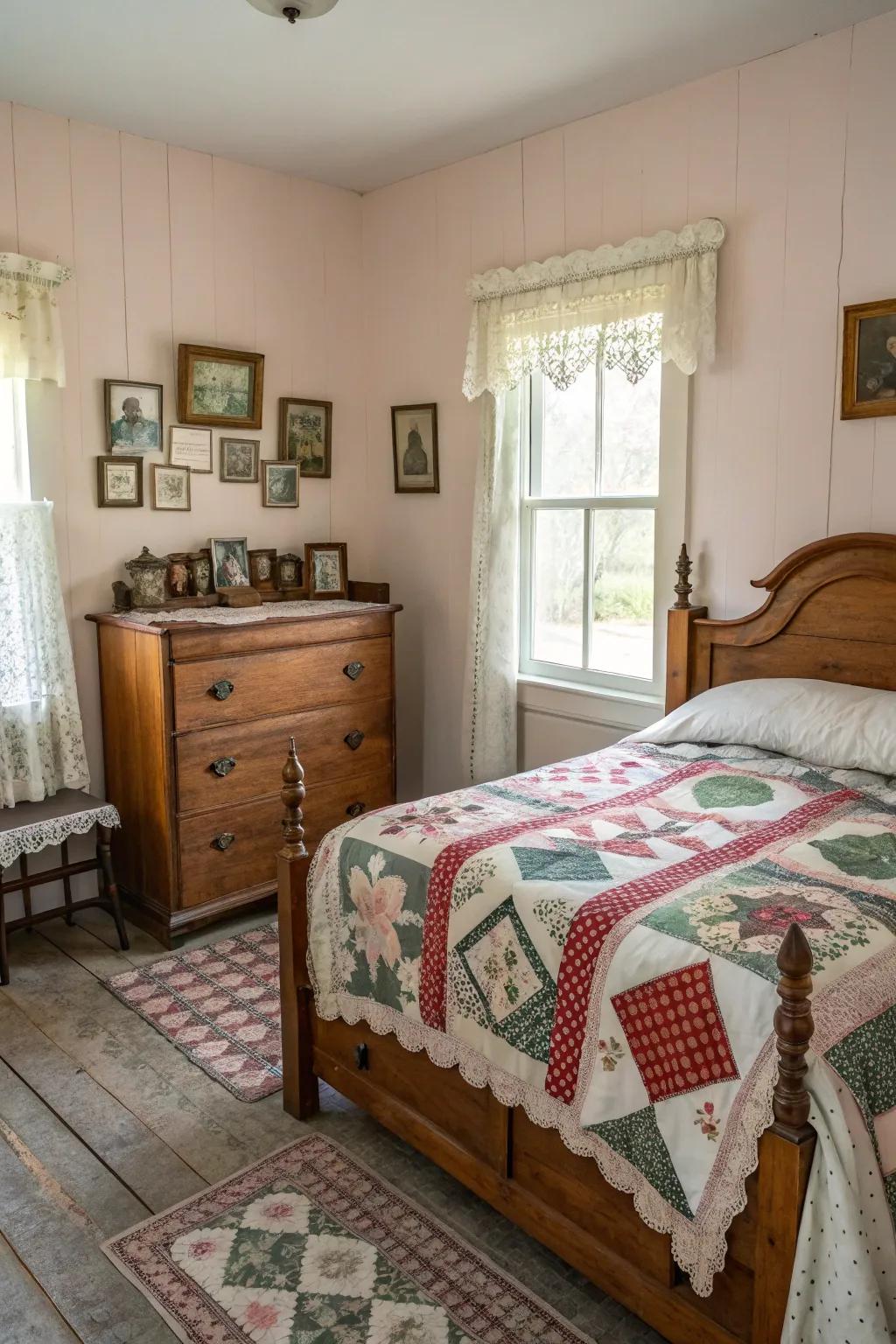 Nostalgic charm elevated through vintage treasures