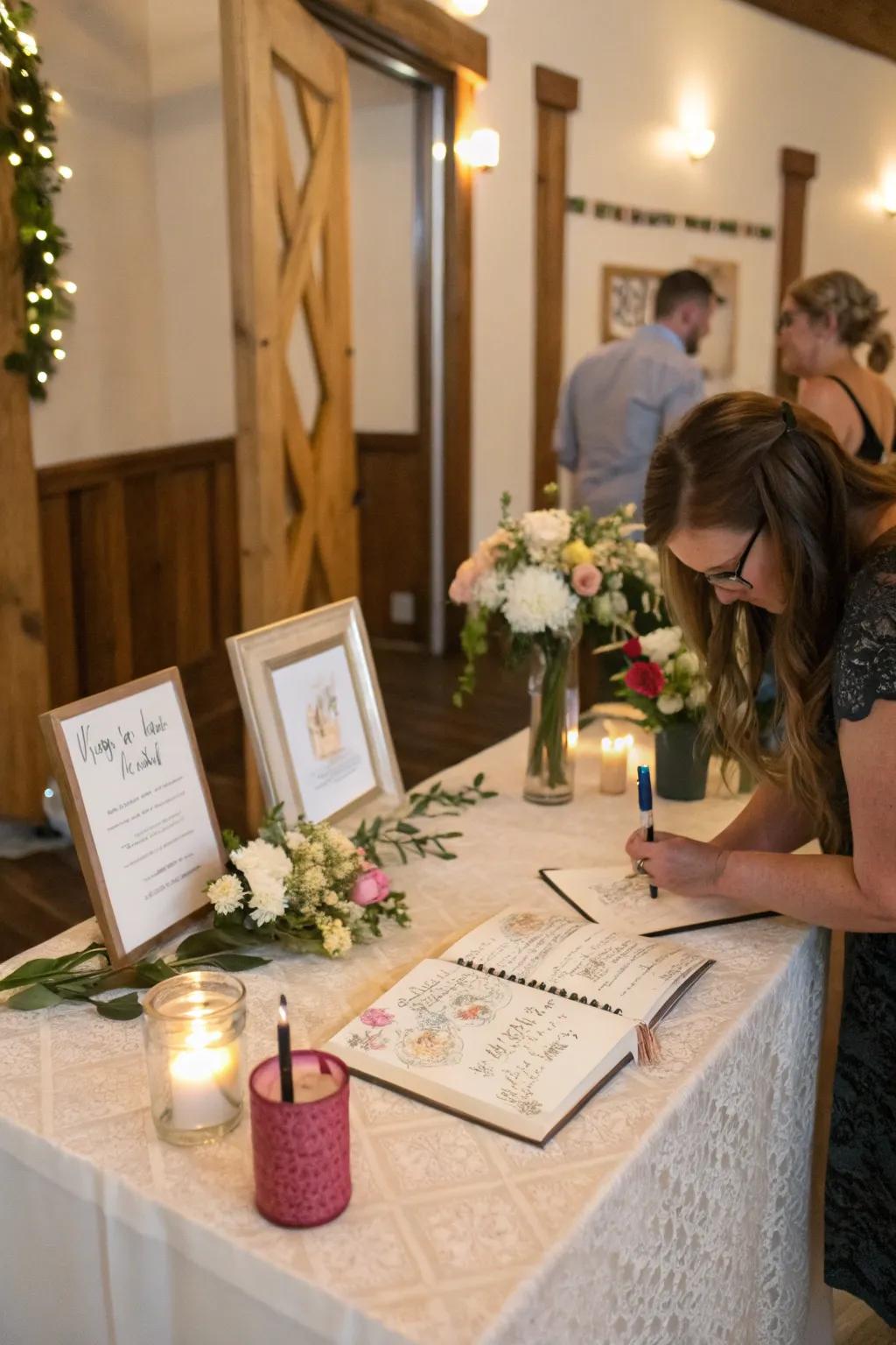 A participatory registry gathers cherished memories and messages.