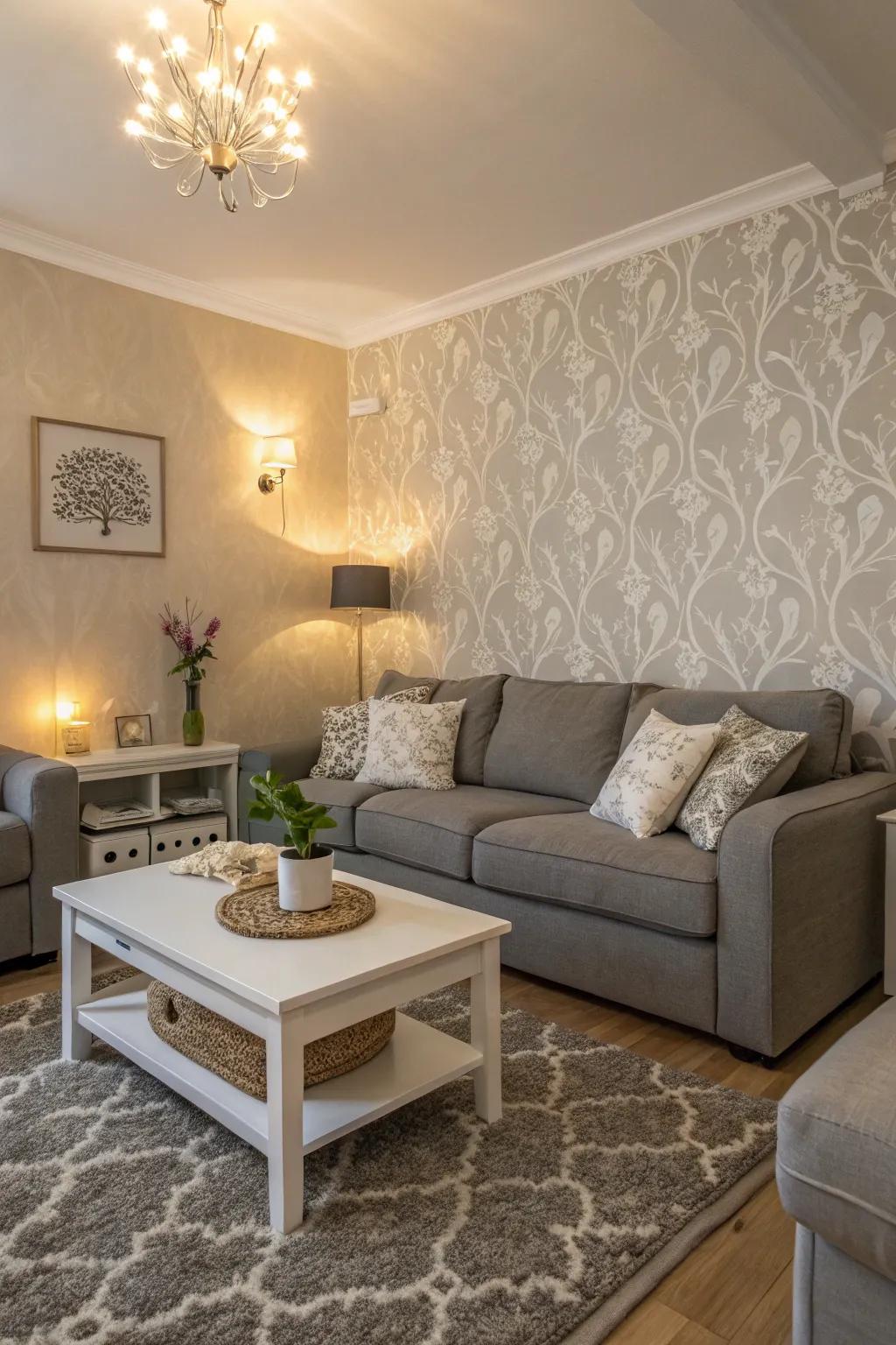 Subtle patterns add elegance.
