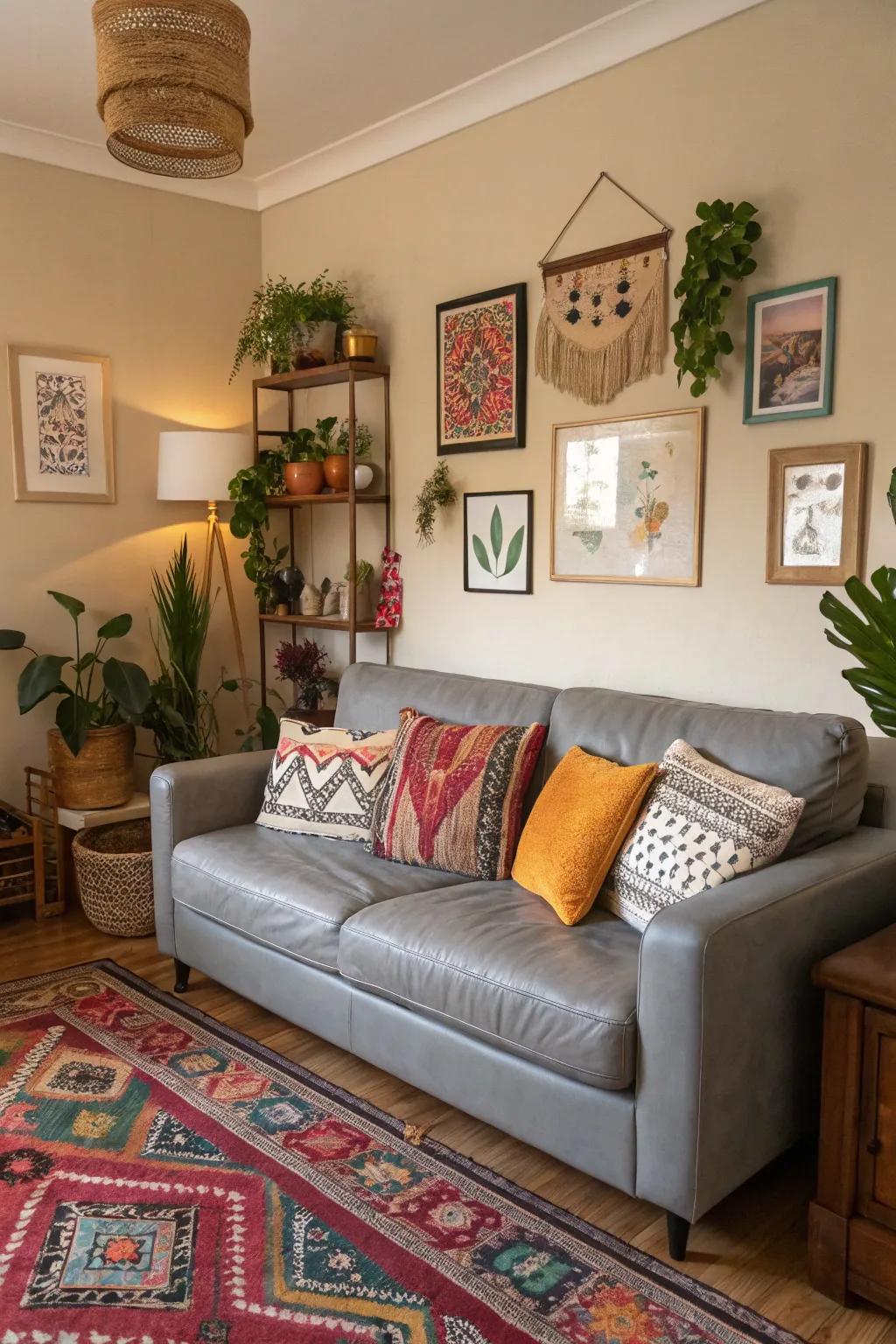 Eclectic elements fashioning a unique and personalized living expanse.