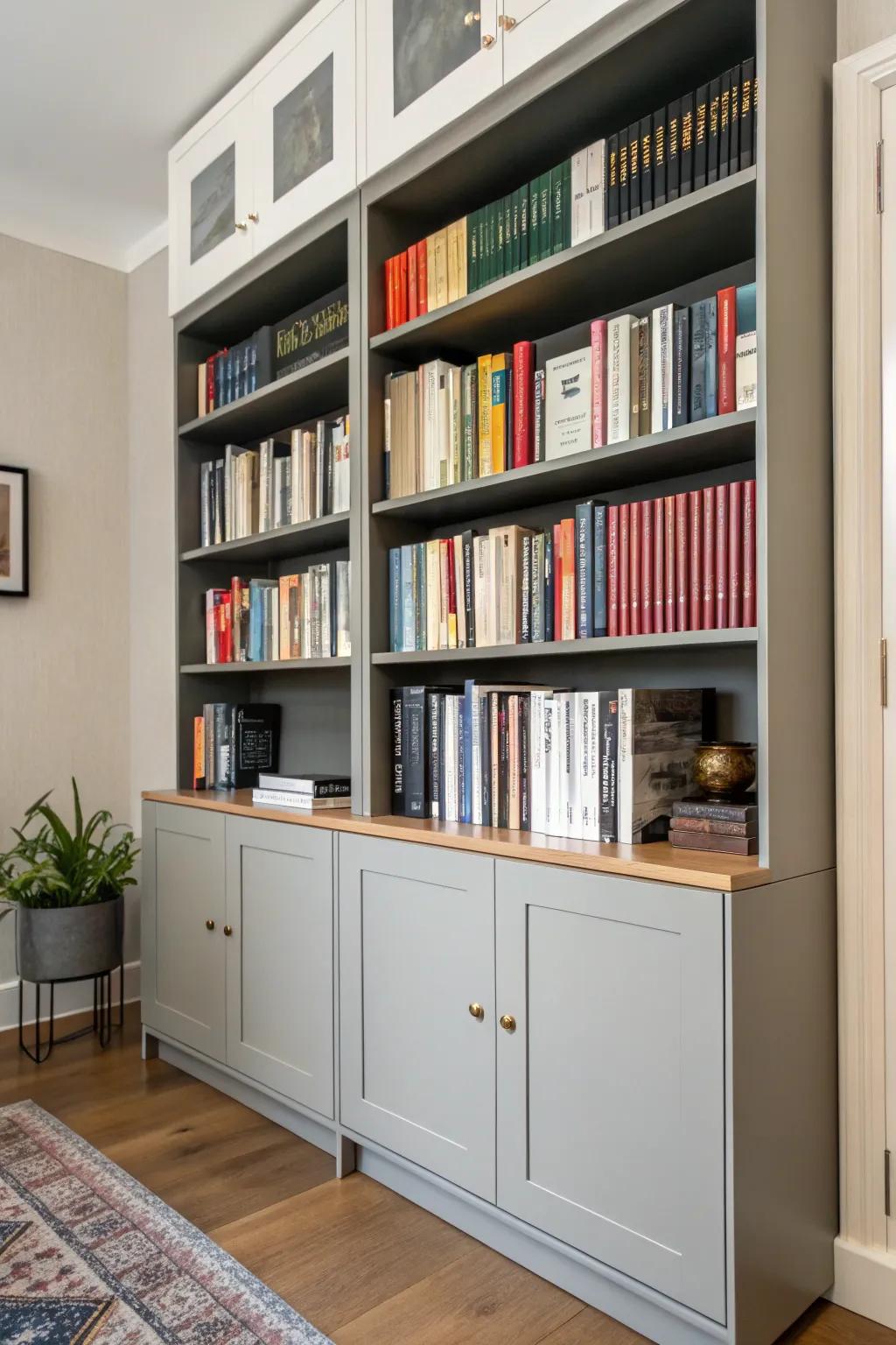 Volumes introduce dimension and a hint of class to the display cabinet.