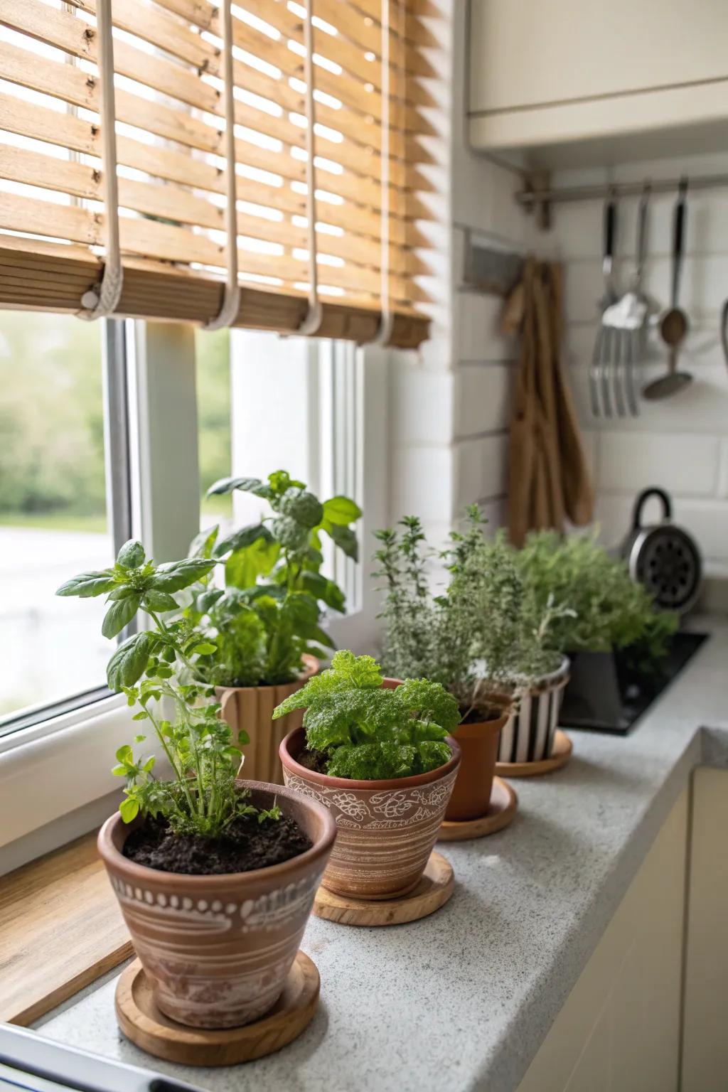 A Do-It-Yourself botanical garden introduces verdure and vibrant essences to the culinary space.