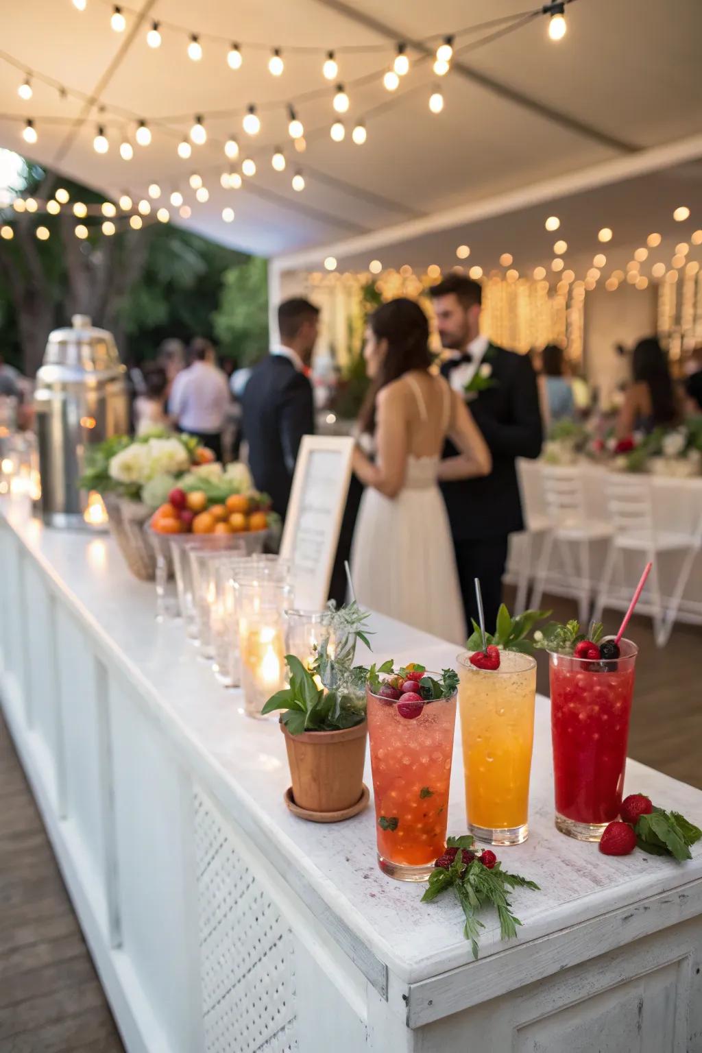 Themed special drinks add a personal touch to the drink selection.