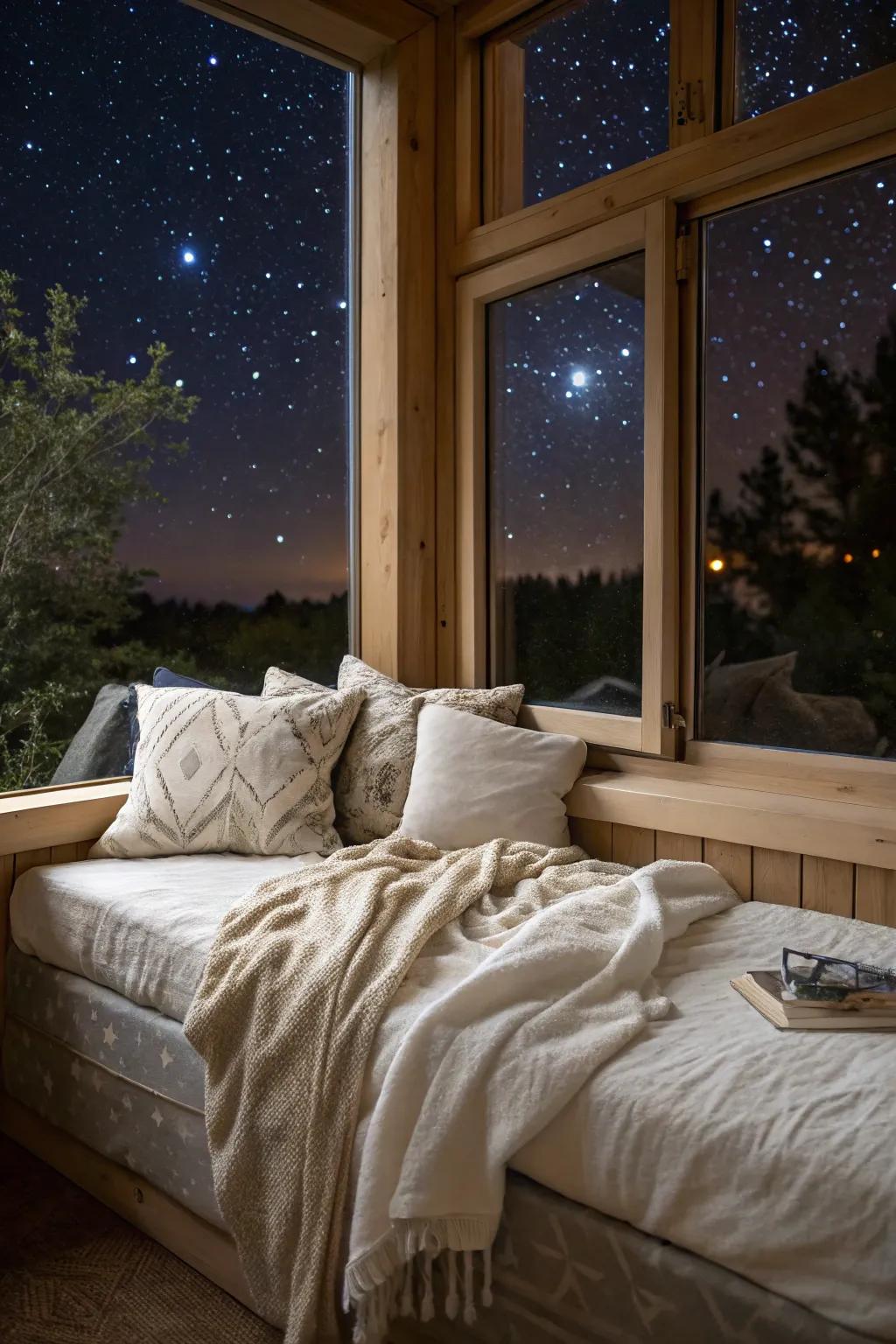 A lavish nook showcasing a daybed, ideal for relaxation and dreaming.