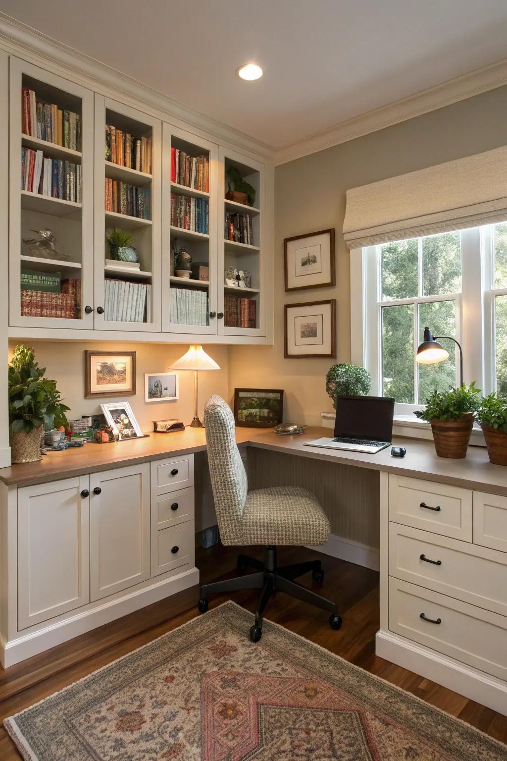 L-shaped designs efficiently improve corner areas.