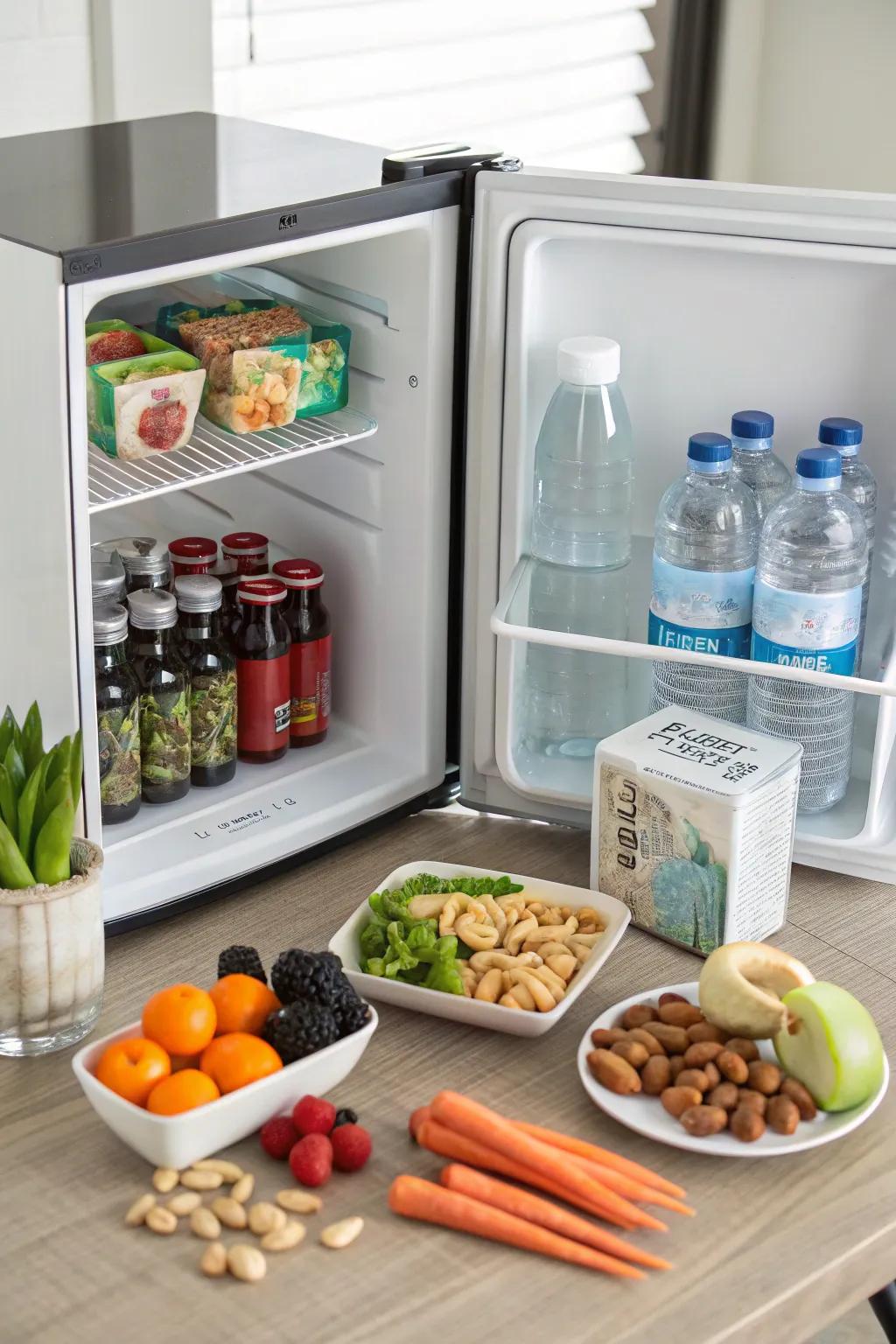 A refreshment bar providing a quick energy boost.