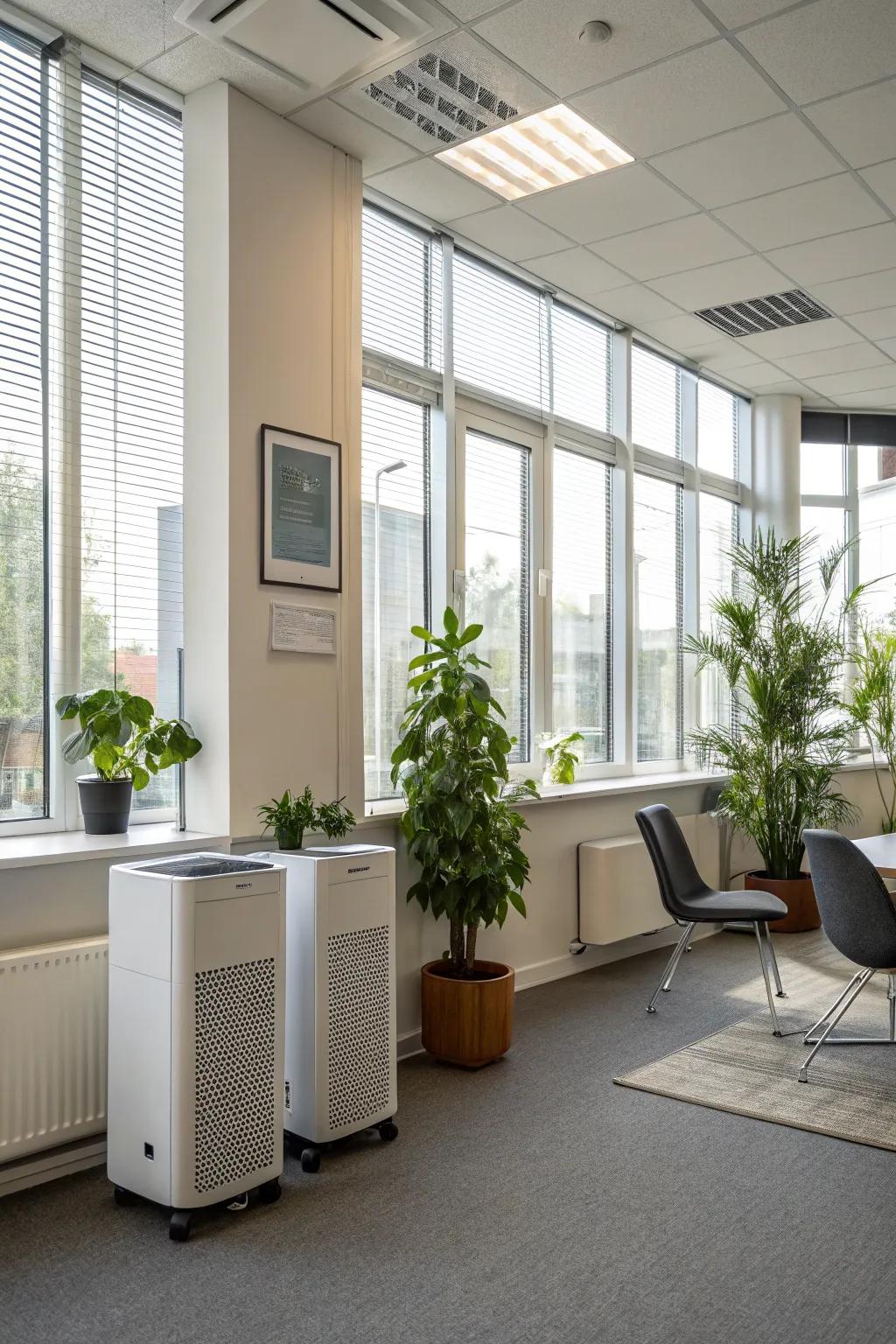 Improved air circulation boosts productivity and health.
