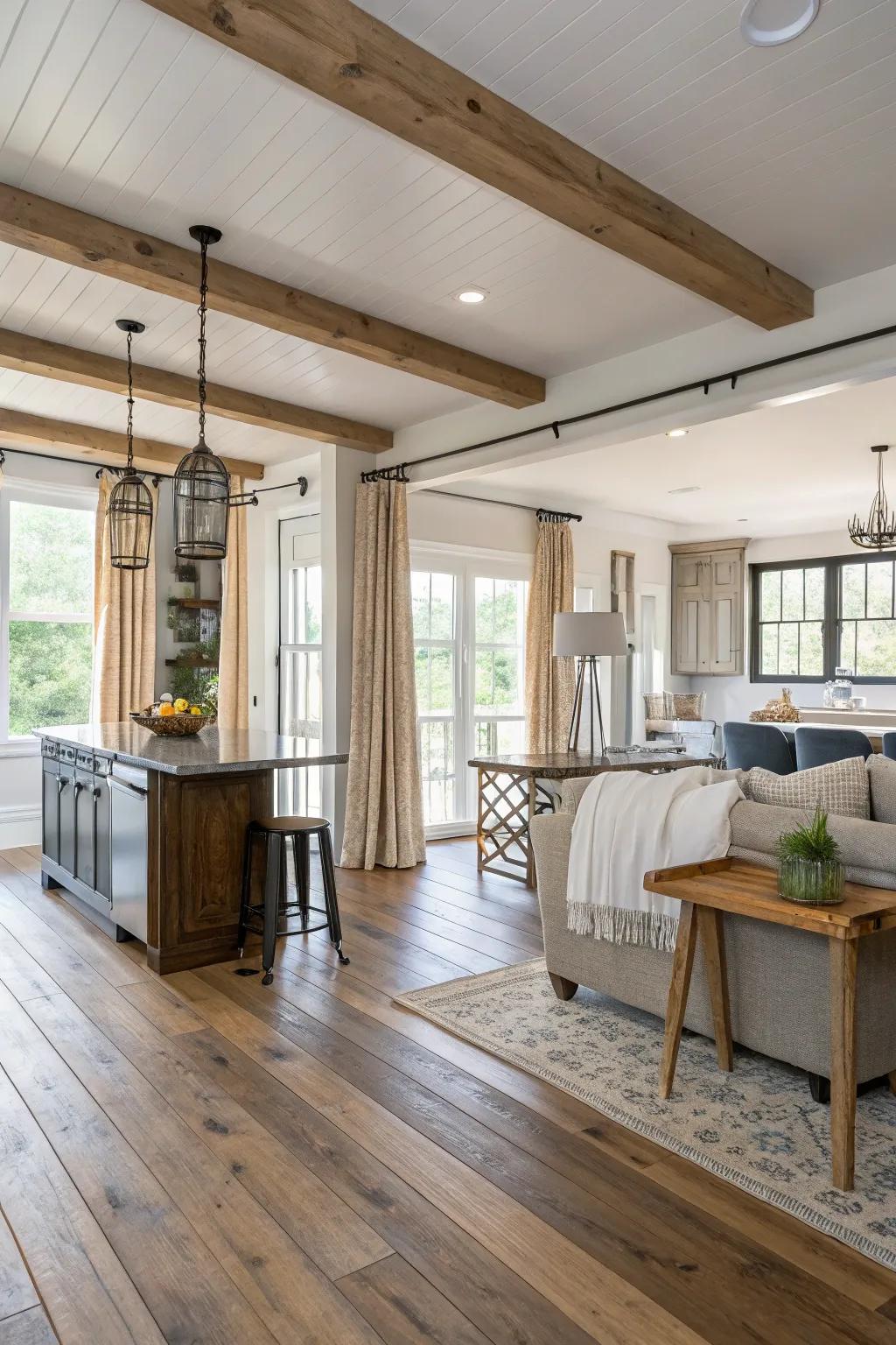 A vibrant open space enhanced by a medley of textures.