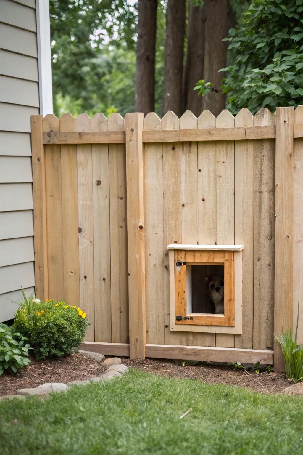 Engage your dog's inquisitiveness via an aperture view.