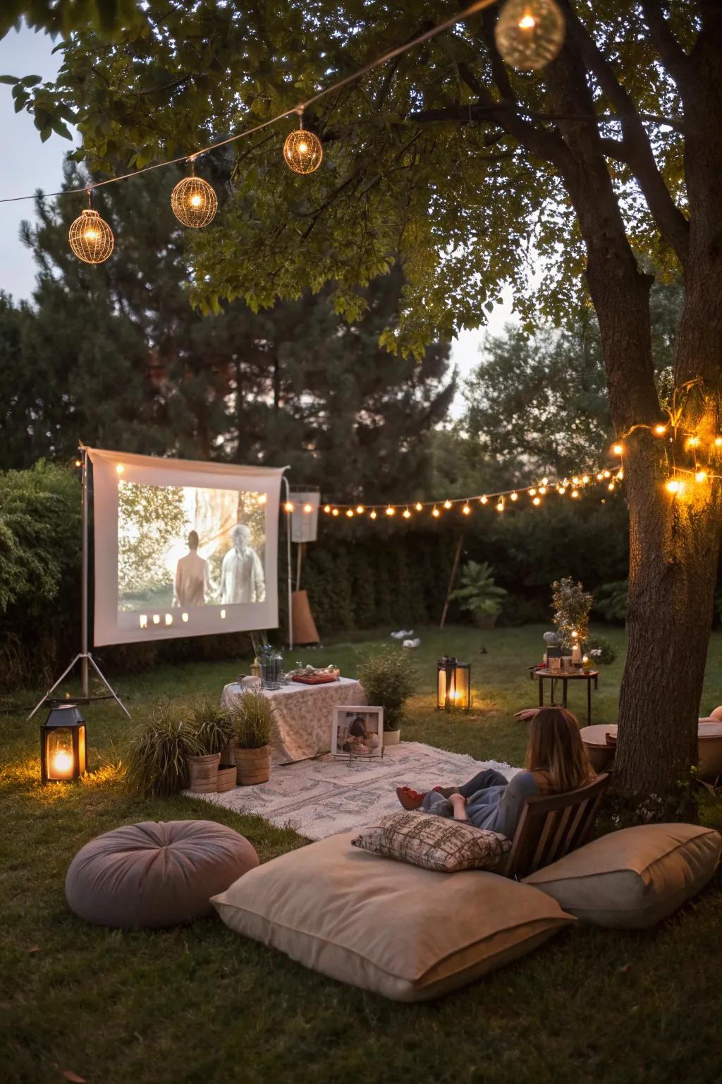 Outdoor film nights provide a magical cinematic experience.