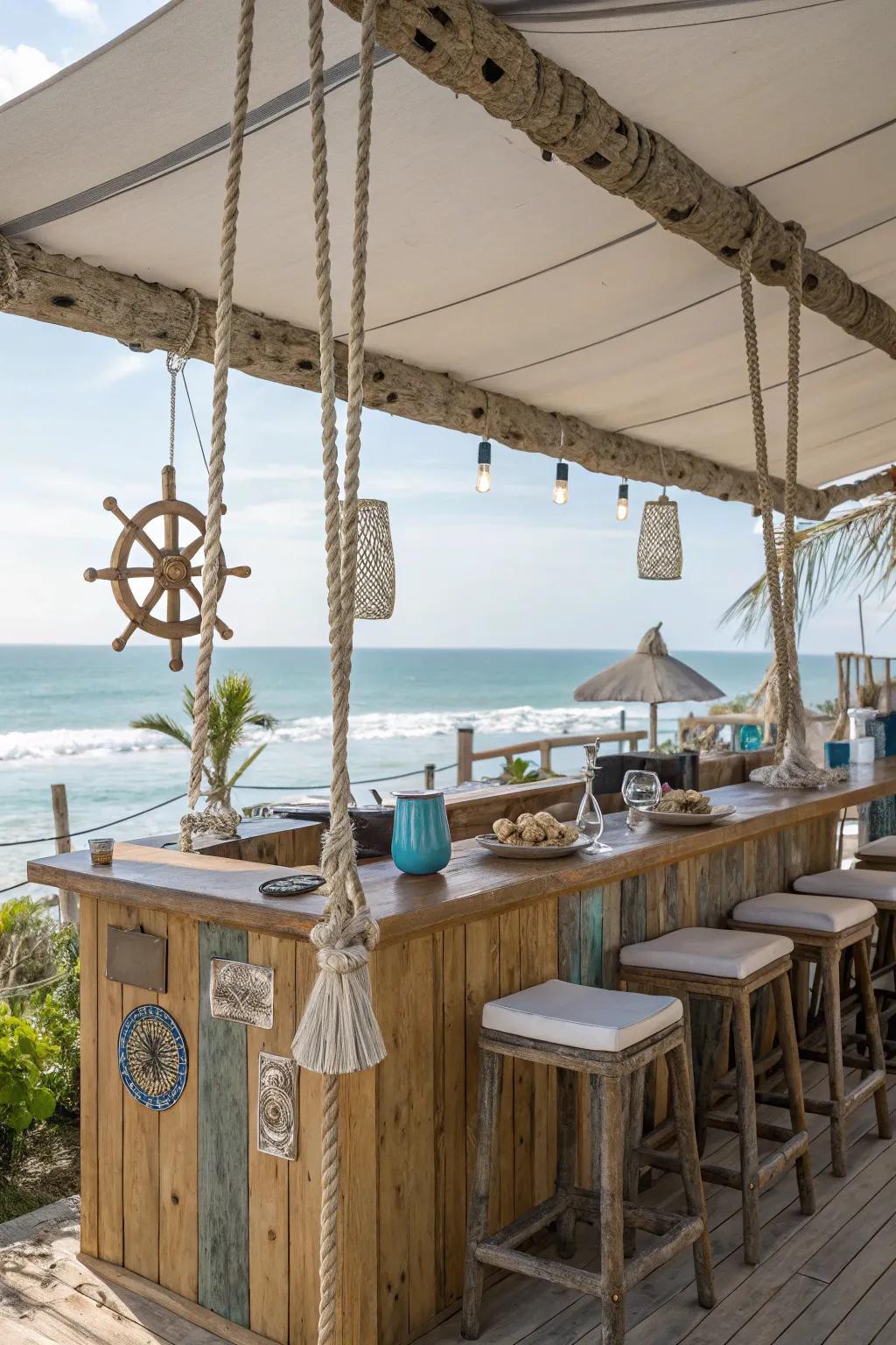 Seaside themes bring a hint of the ocean to your backyard.
