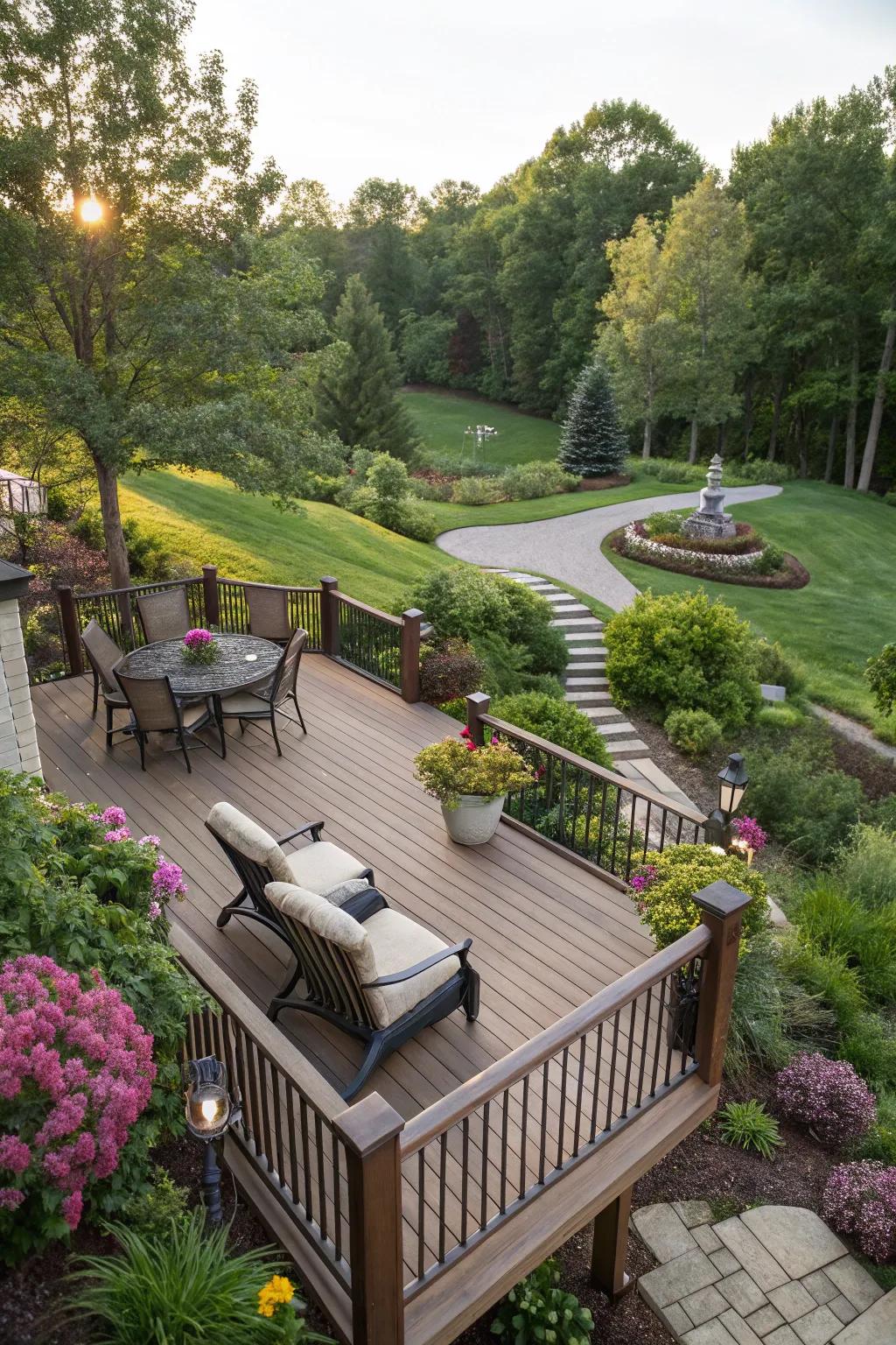 Take in the scenery and enjoy tranquility from an elevated deck.