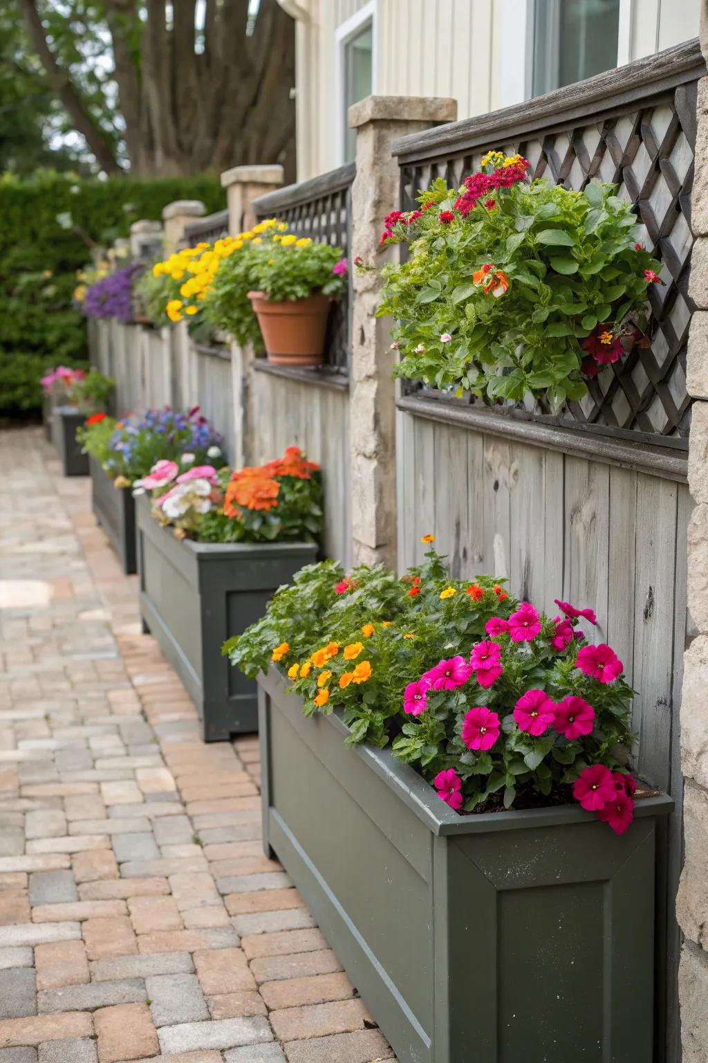 Frame your plants using stylish recessed boxes.