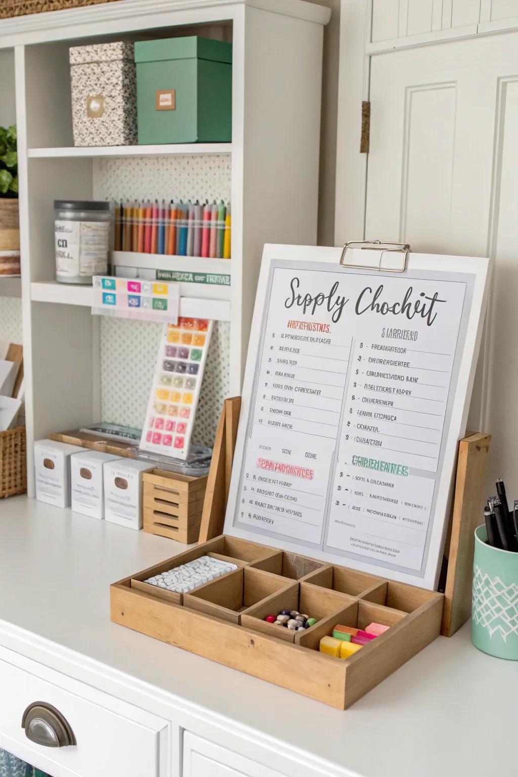 A supply list ensures that your packing station operates efficiently.
