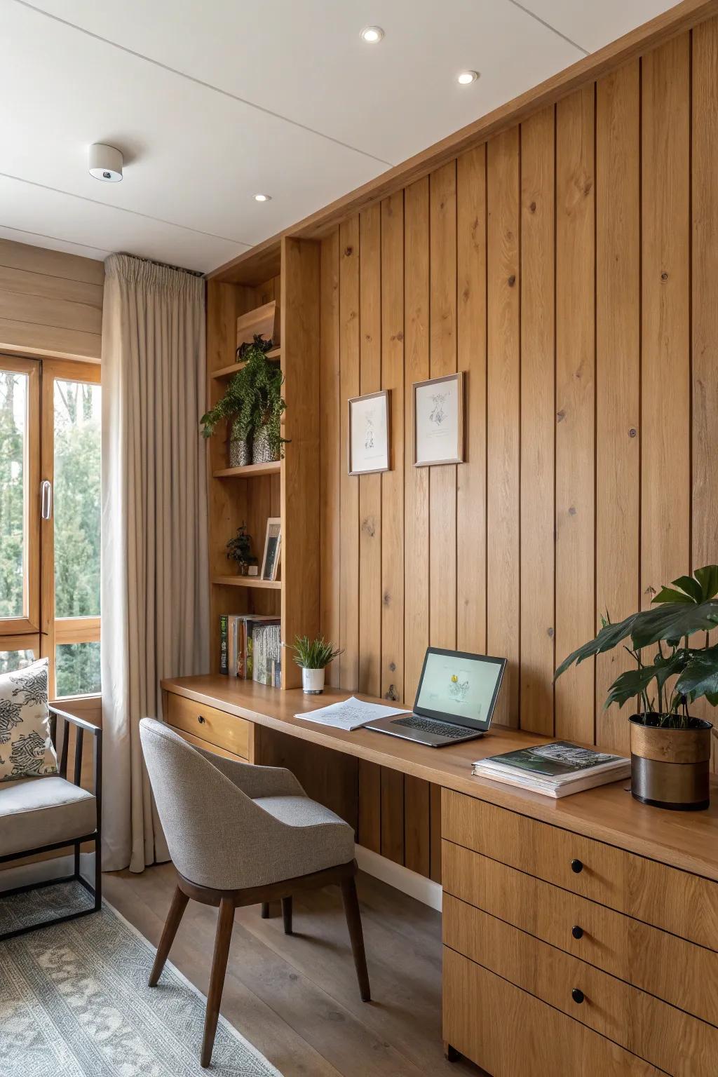 Timber hues introduce pleasantness and consistency to whichever space.