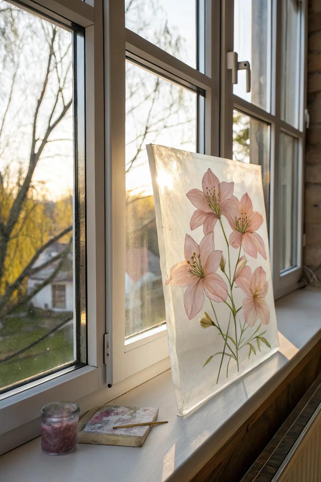 Sheer petals impart an ethereal sense to flower art.