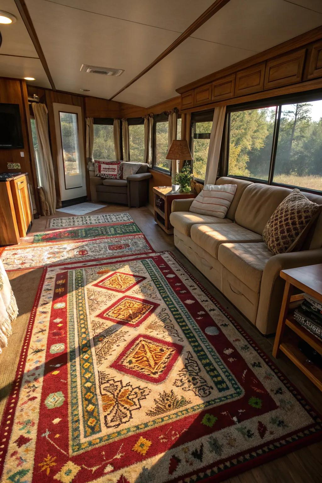 Carpets can define areas and introduce warmth to your home.