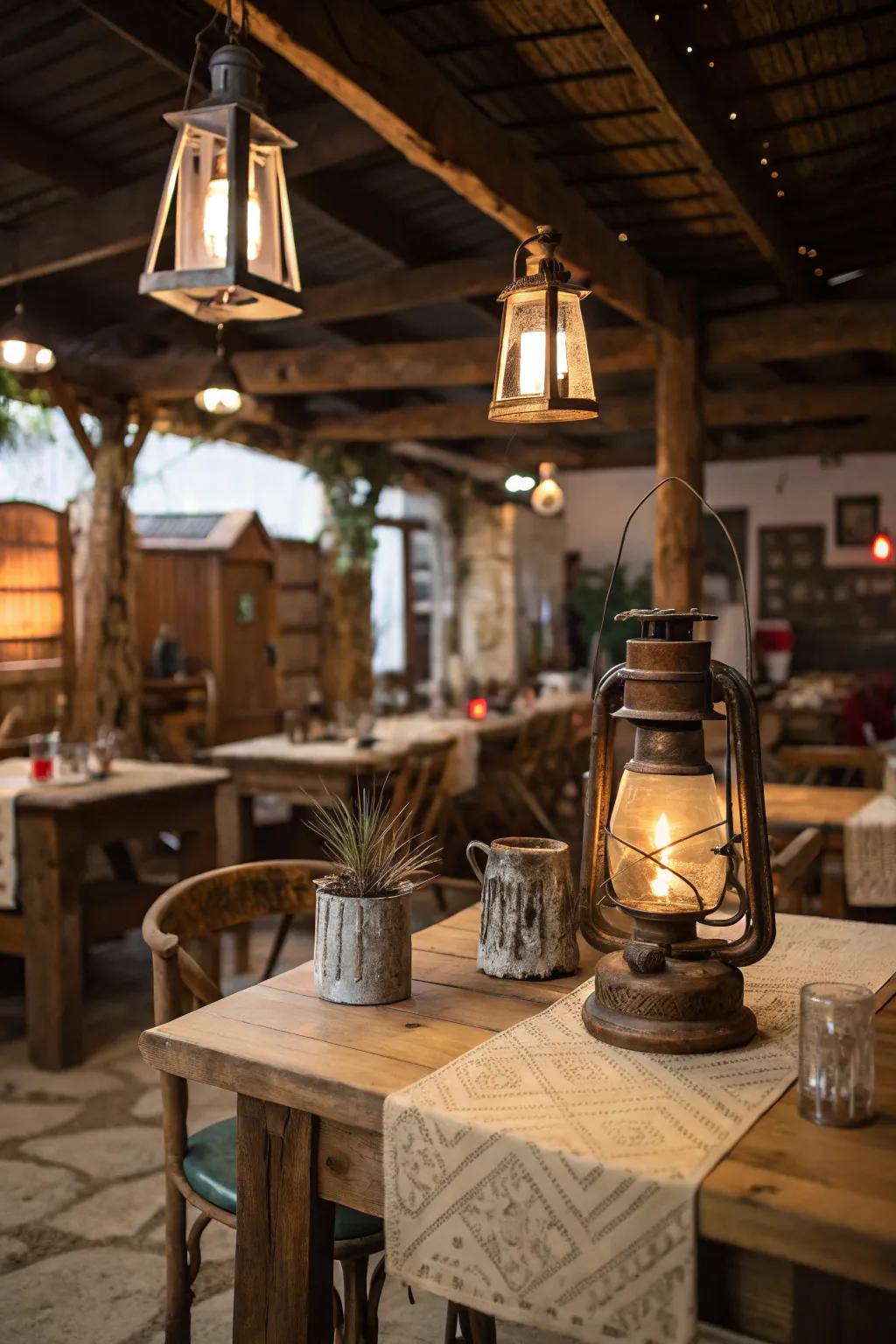 Introduce countryside charm with classic lanterns.