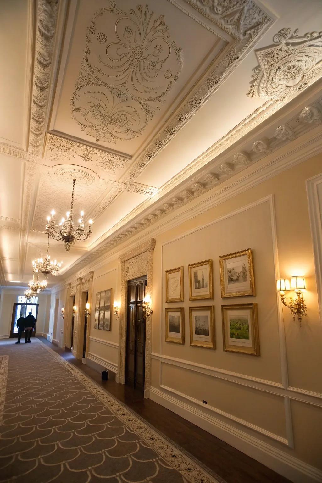 Introduce a new dimension through ceiling paneling.