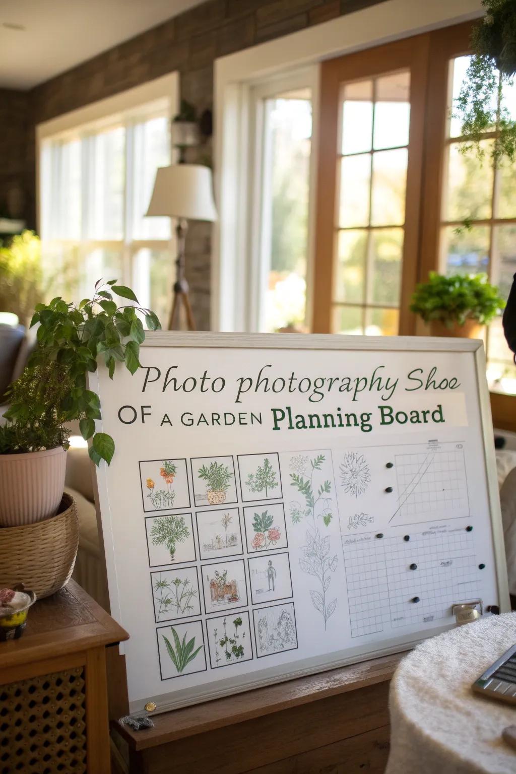 Organize your garden plans with a whiteboard planting schedule.