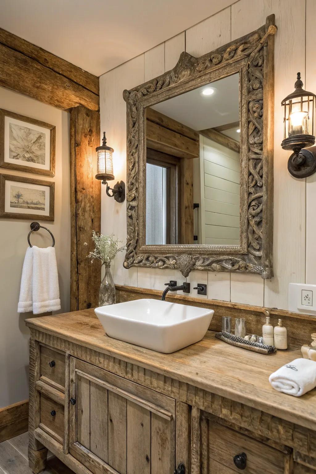 Bygone era elements impart character and a timeless allure.