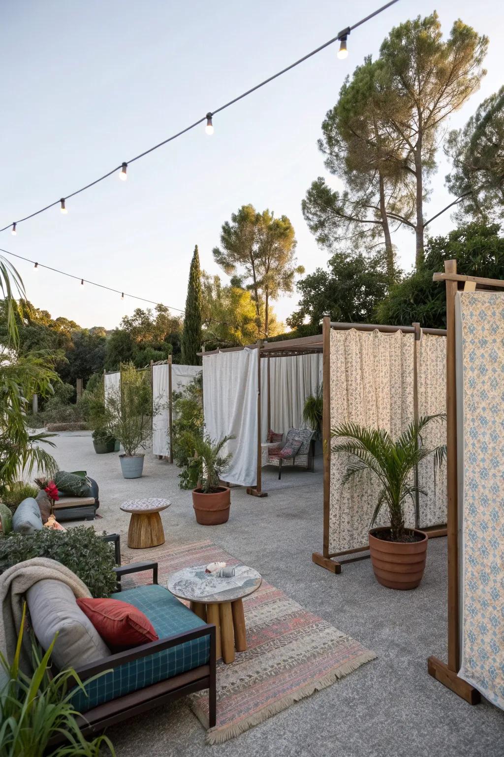 Canvas screens extend simple and effective privacy solutions.
