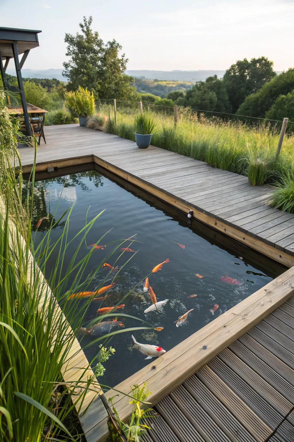An immersive experience on a floating deck.