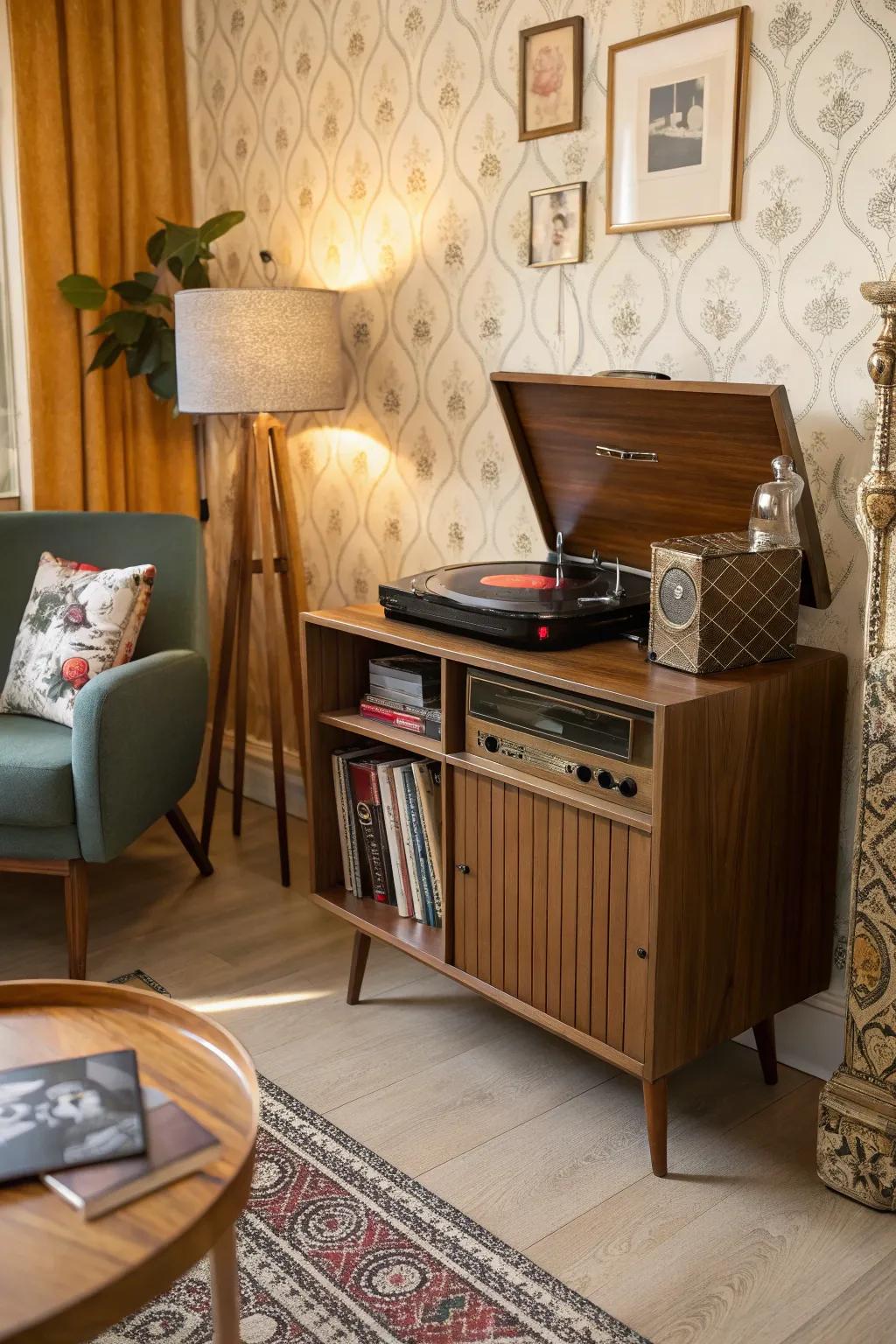 Vintage-inspired consoles bring nostalgic charm to your space.