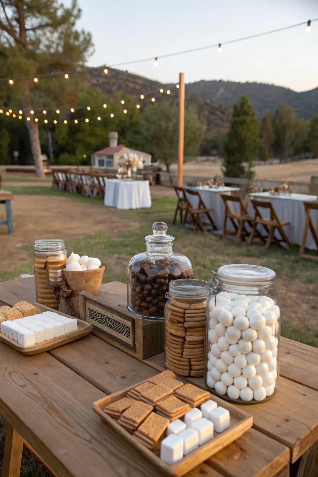 Indulge in the sentimentality of a Do-It-Yourself toasted treat station.