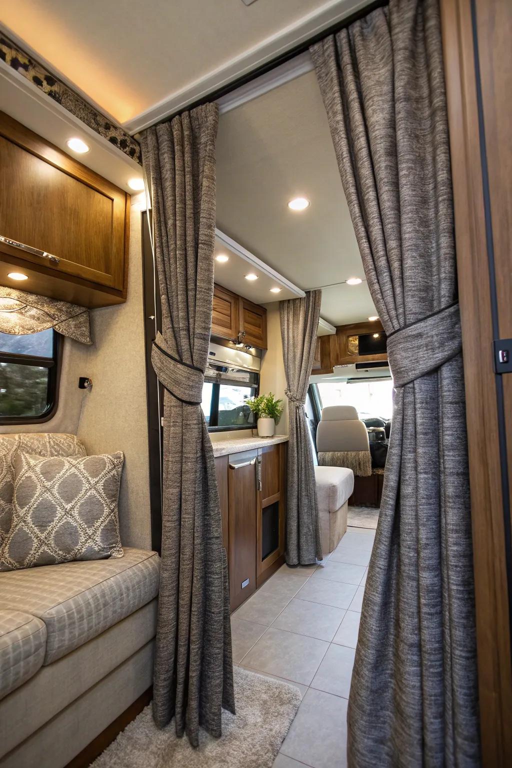 Subtle elegance with solid textured coverings.
