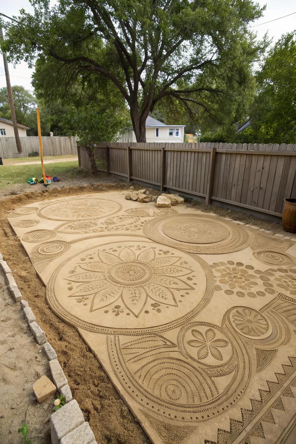 Integrate a creative turn with a sand art show.
