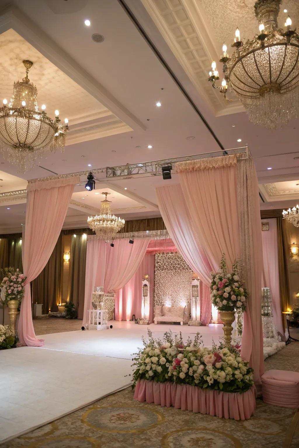 Understated rose accents for an elegant touch.