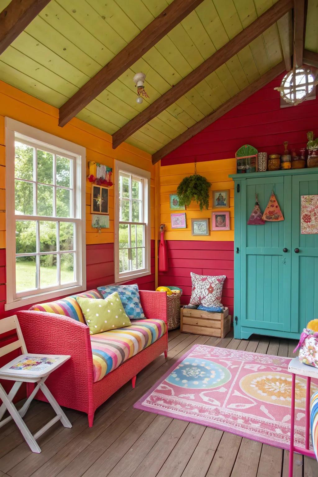 Bold colors give individuality and brightness to home interiors.