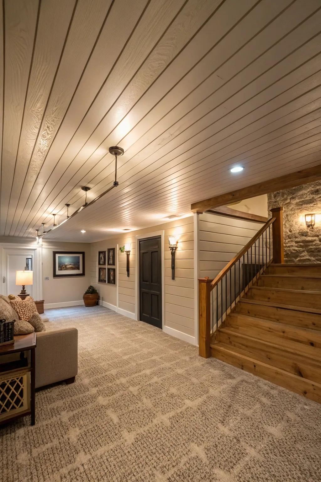 Injecting interest with a shiplap overhead.
