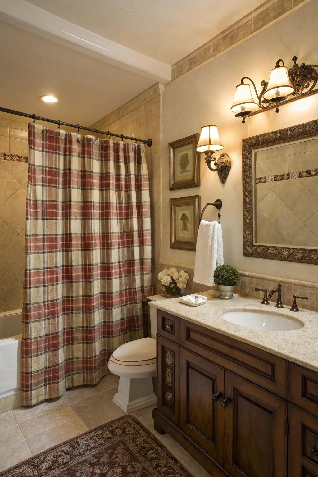 Plaid patterns provide a warm and timeless sophistication.
