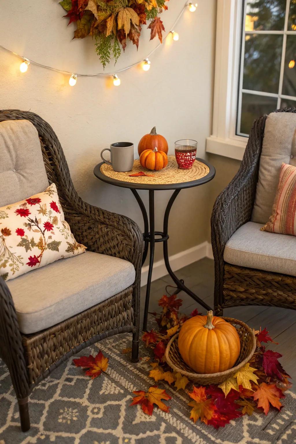 A pleasant nook suited for intimate autumnal portraits.