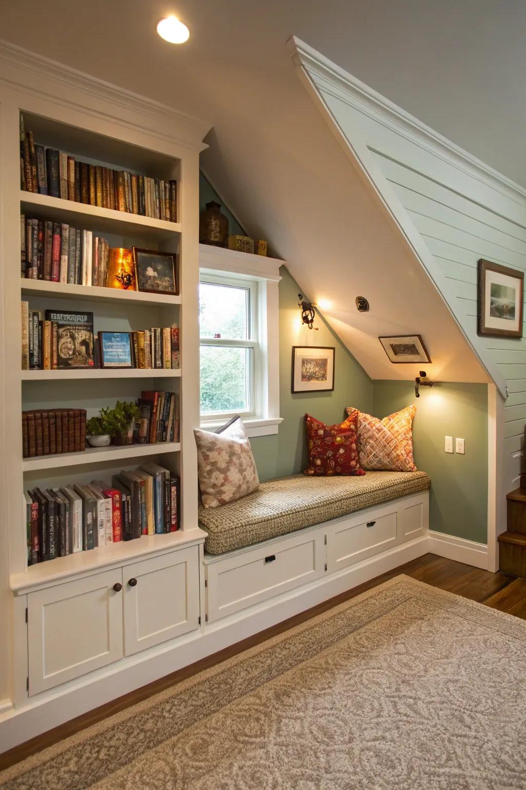 Integrate comfort and storage with integral seating options.