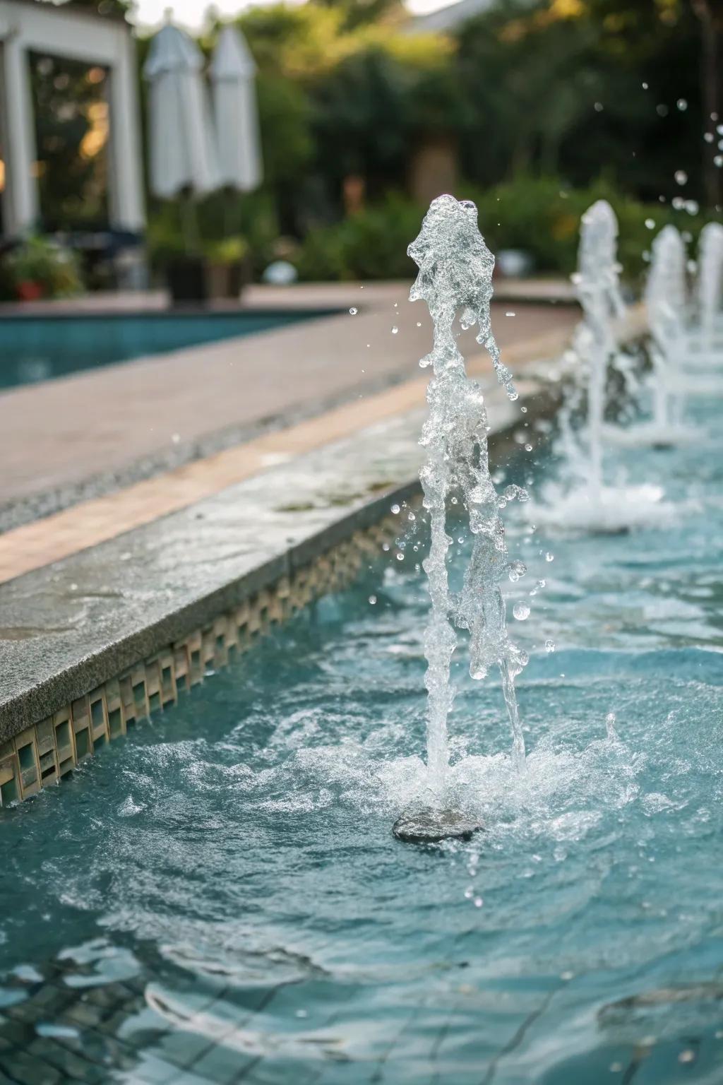 Drifting springs contribute elegance and motion to your pool.