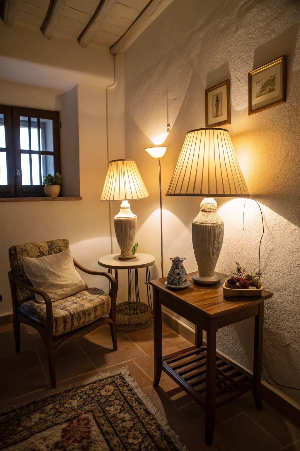Subtle illumination enhances the mood and ambiance of small spaces.