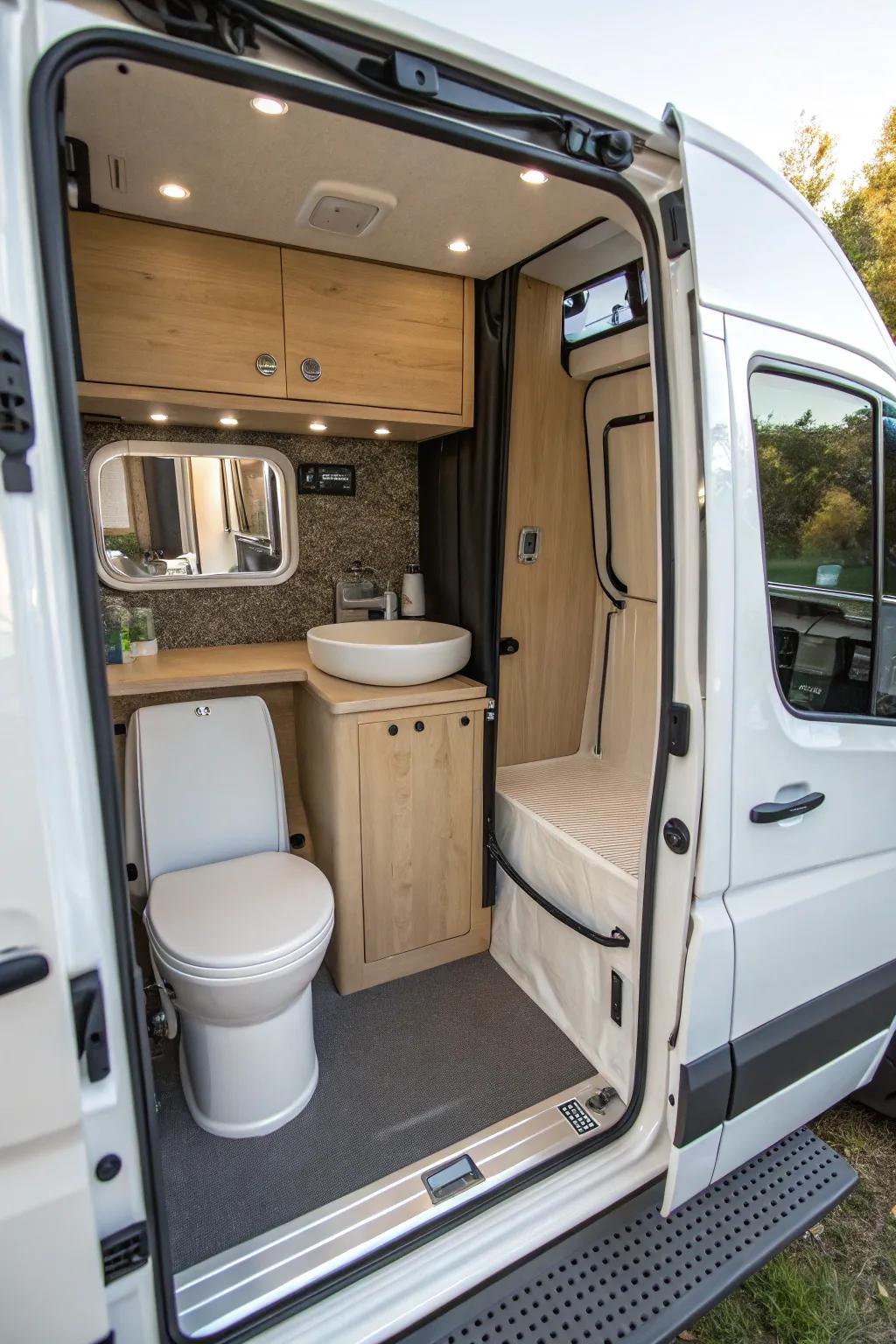 Compact bath options for ease.