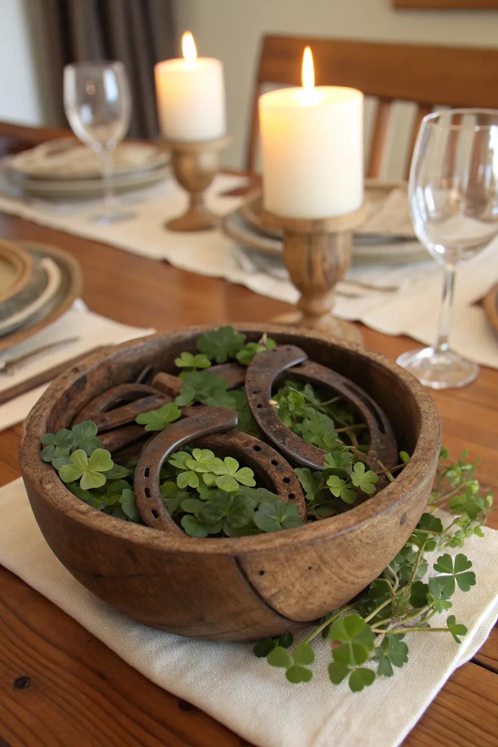 Accentuate your table with an auspicious charm showpiece.