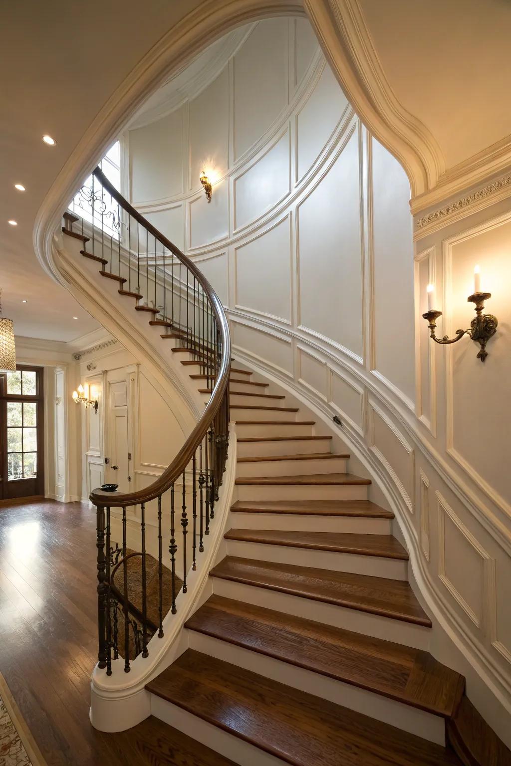 Bended trim features evoke a more welcoming feel.