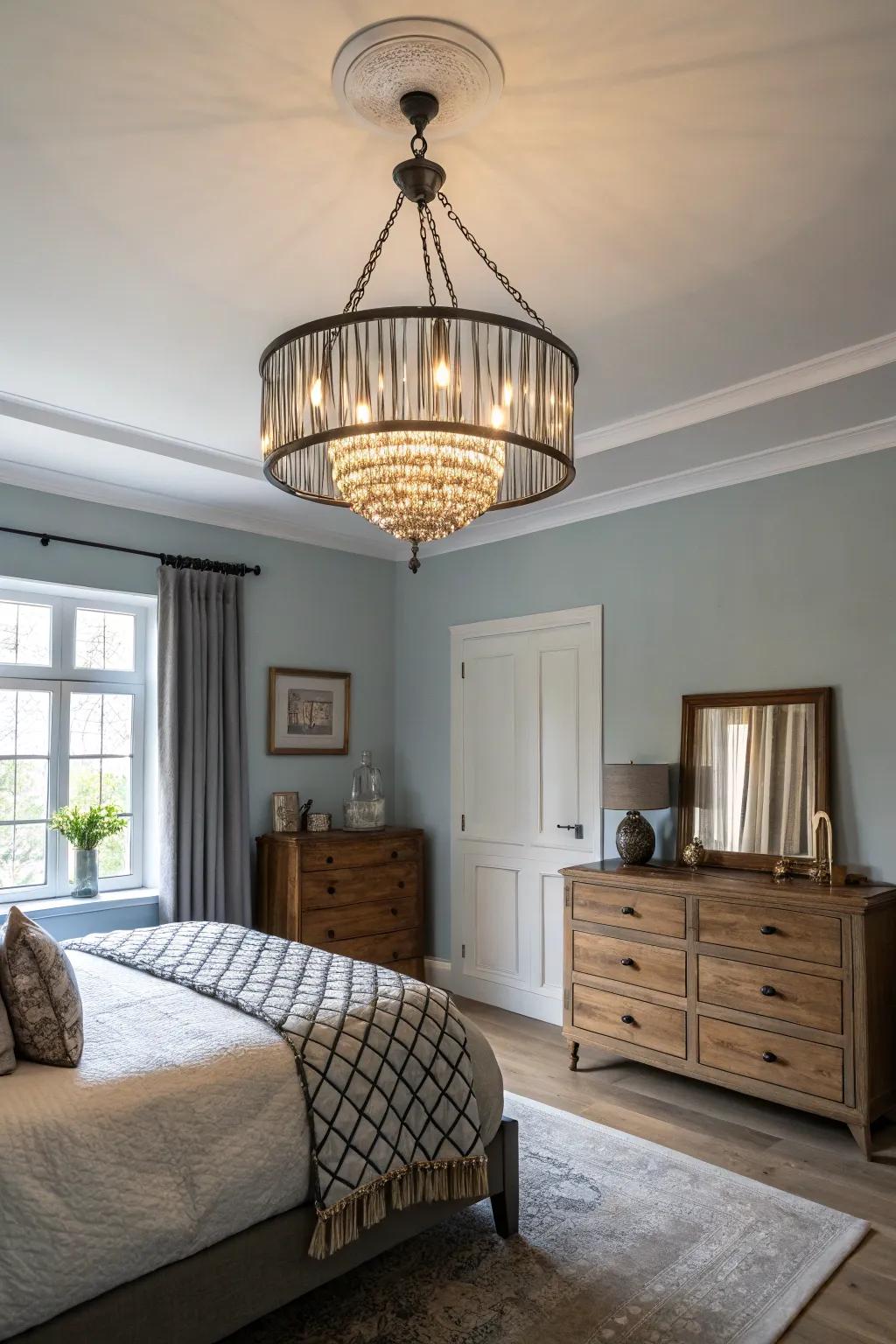 Illuminate your space with a chic ceiling component.