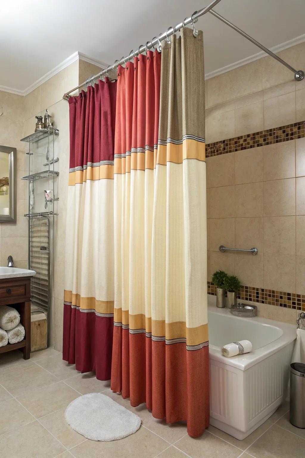 Composition with a dual-rod system introduces depth and sophistication.